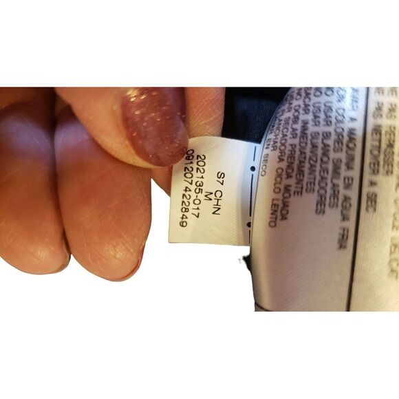 Vintage Nike Women's Black Windbreaker Running White Swoosh Full Zip Jacket Sz M - Picture 13 of 16